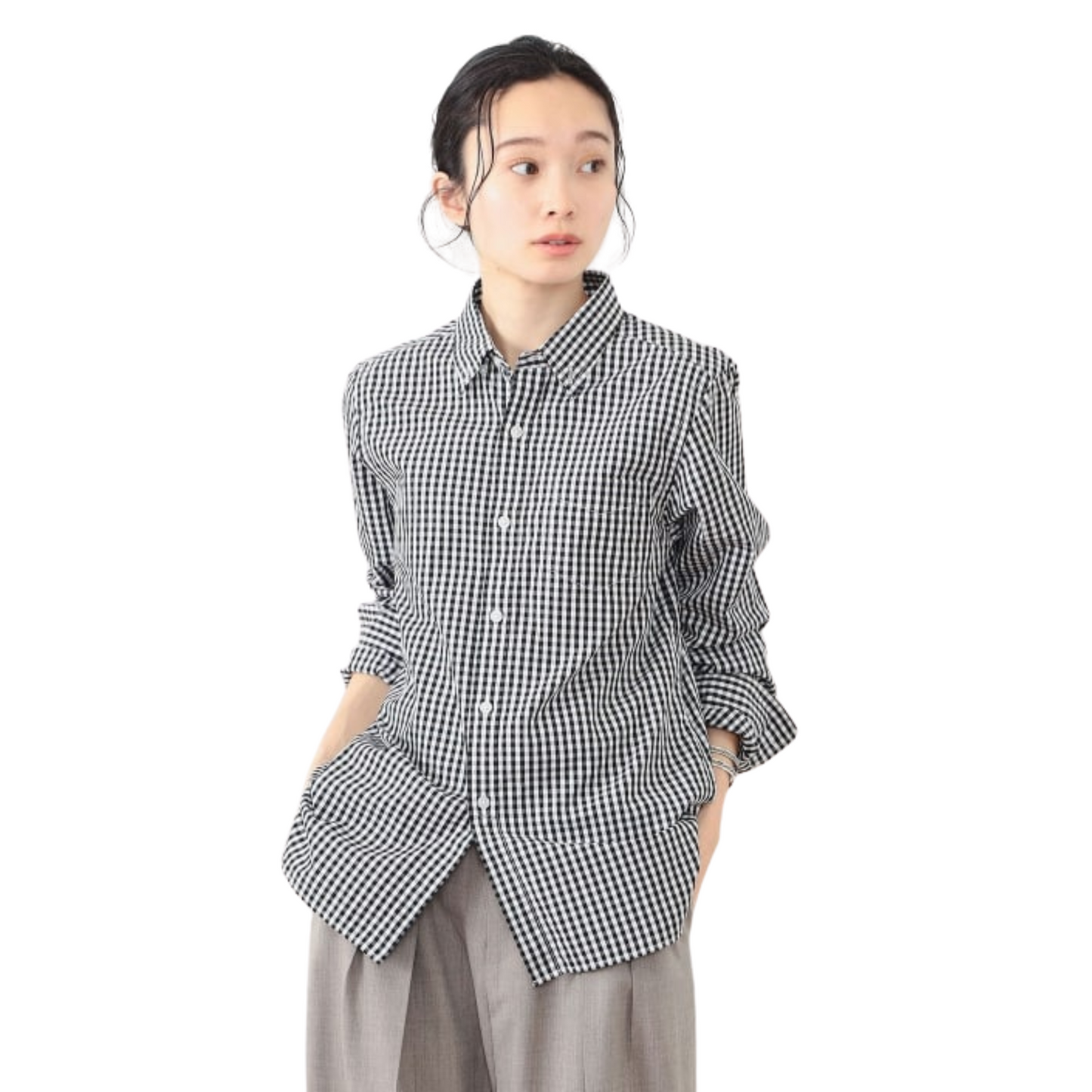 BEAMS BOY - W' O. Gingham Check B.D Shirt