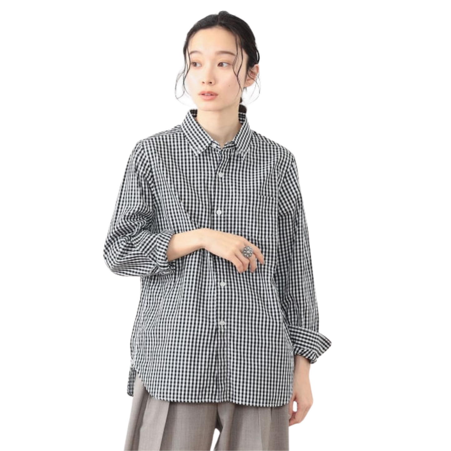 BEAMS BOY - W' O. Gingham Check B.D Shirt