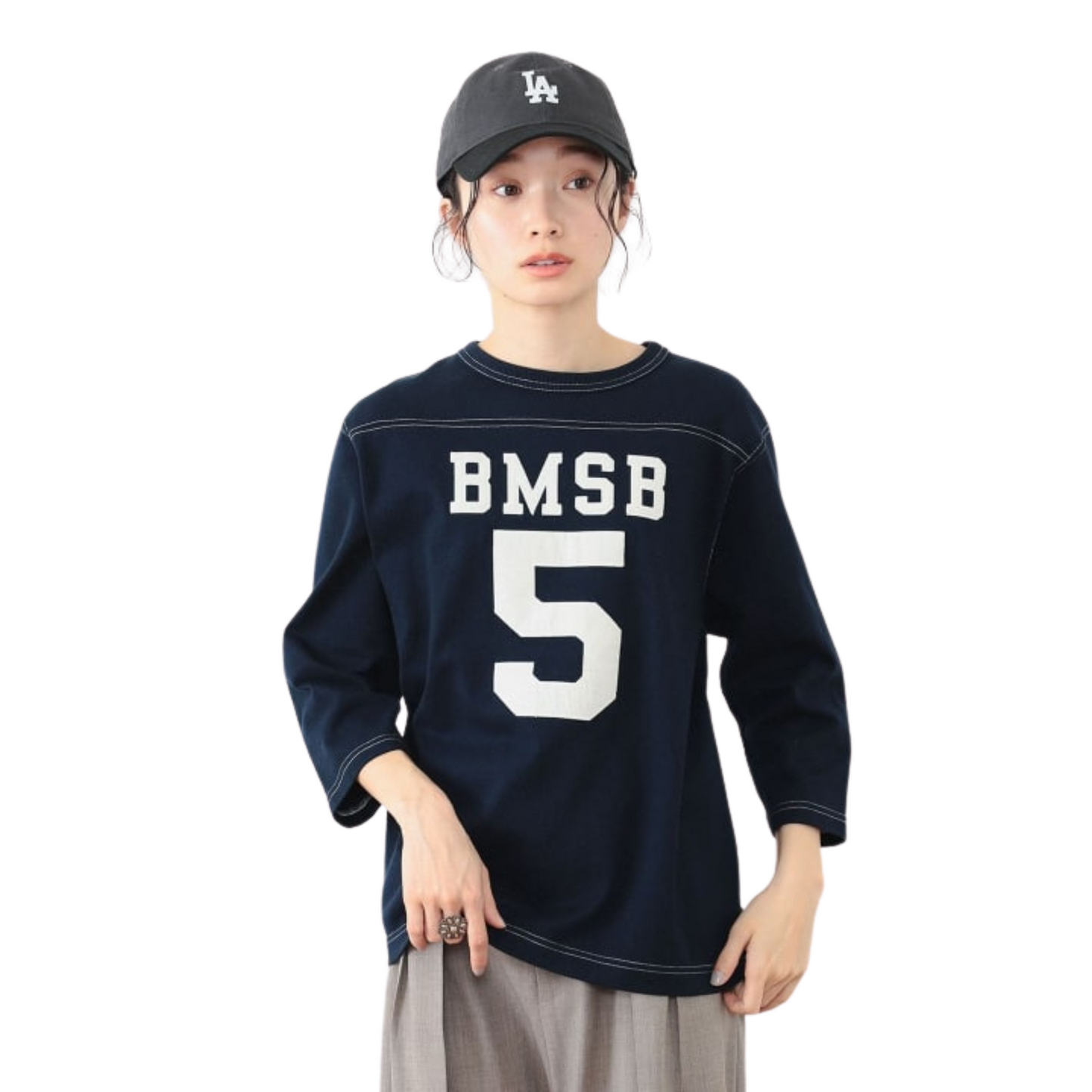 BEAMS BOY - W' O. Knit T-Shirt