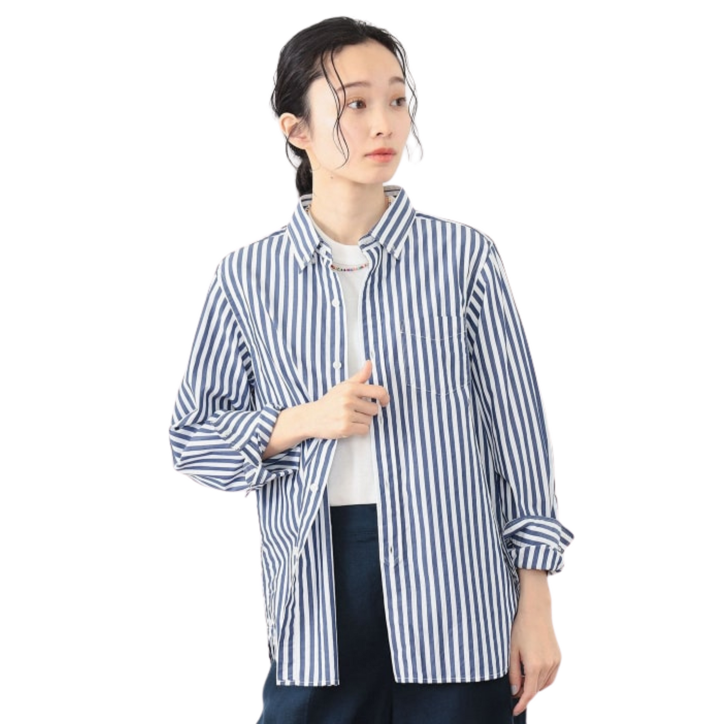 BEAMS BOY - W' O. London Stripe B.D Shirt