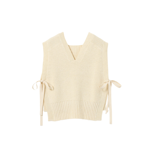 BEAMS BOY - W' Side Ribbon Red Cross Vest