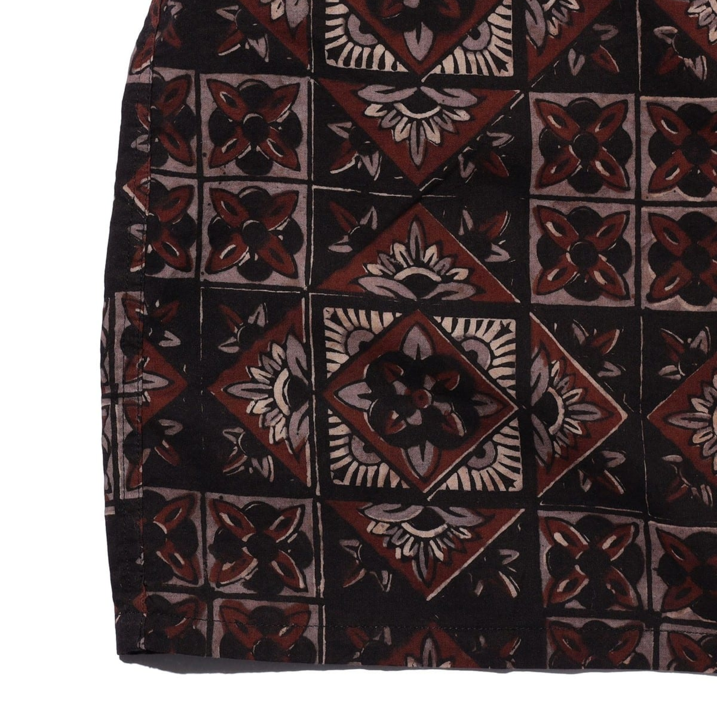 BEAMS+ - Open Collar Block Print Shirt
