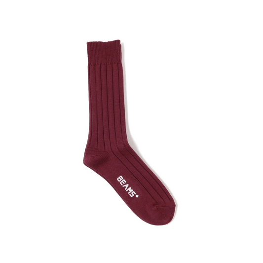 BEAMS+ - Solid Rib Socks