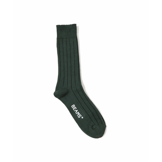 BEAMS+ - Solid Rib Socks