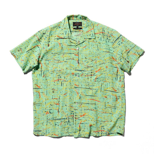 BEAMS+ - Open Collar Rayon Print Shirt