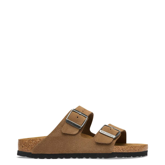 BIRKENSTOCK - Arizona Suede Leather Dark Tea