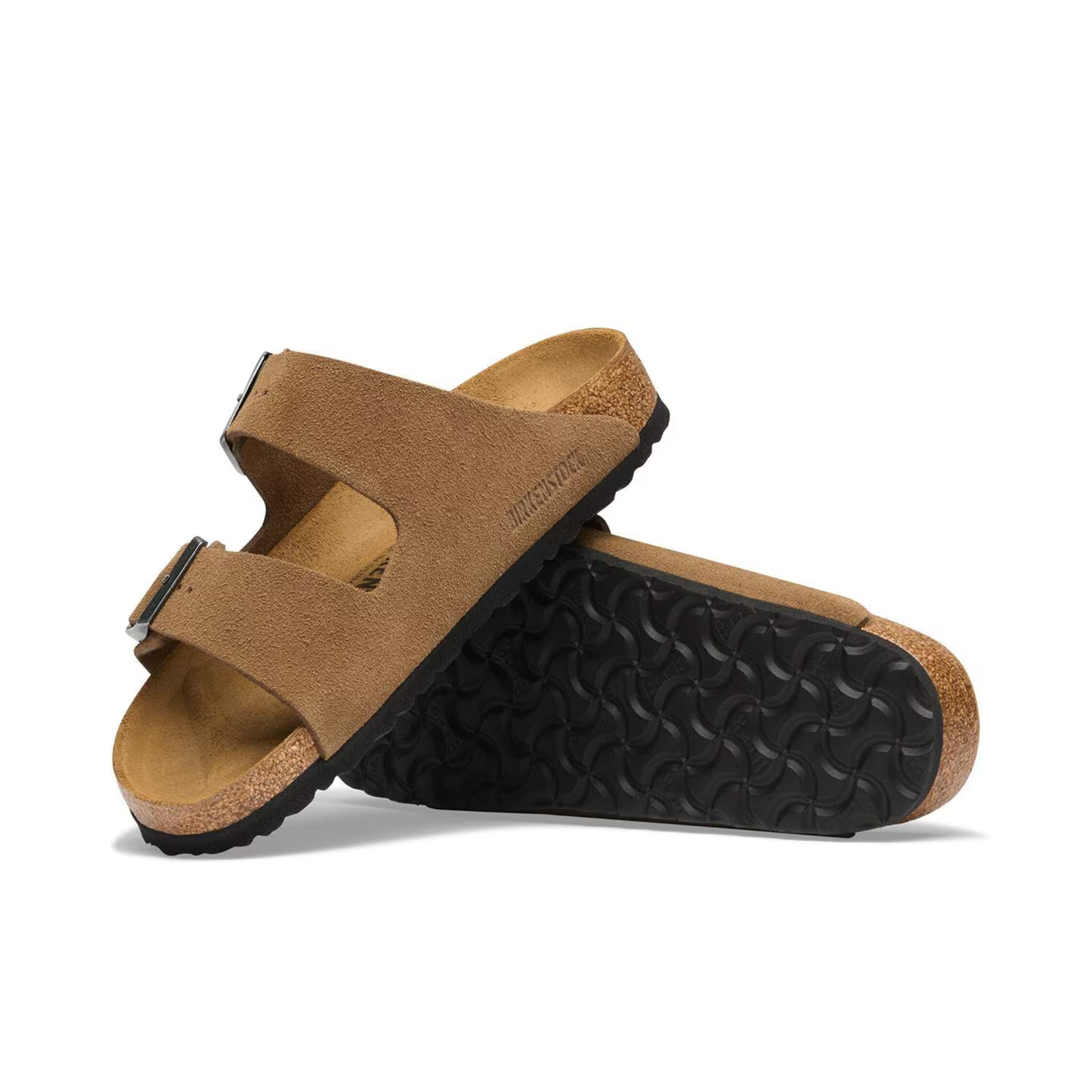 BIRKENSTOCK - Arizona Suede Leather Dark Tea
