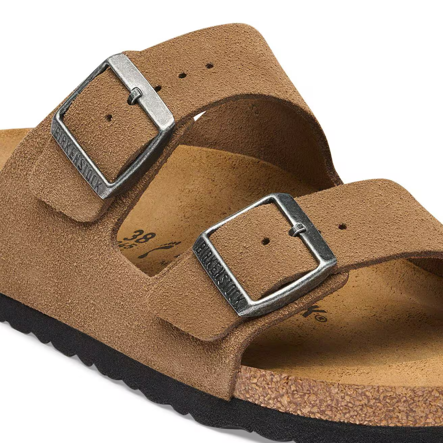 BIRKENSTOCK - Arizona Suede Leather Dark Tea