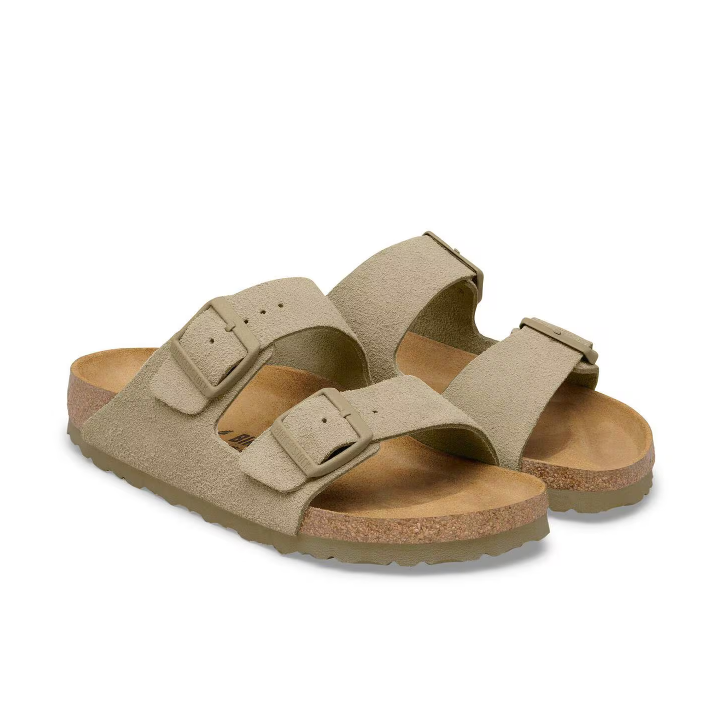 BIRKENSTOCK - Arizona Suede Leather Faded Khaki
