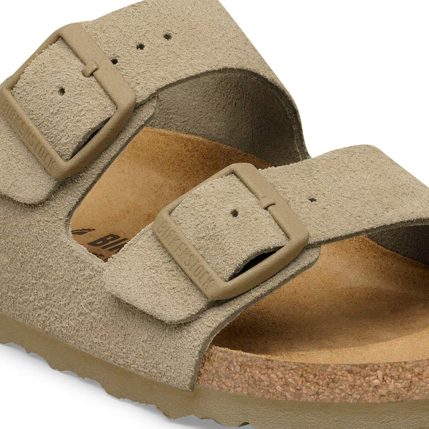 BIRKENSTOCK - Arizona Suede Leather Faded Khaki