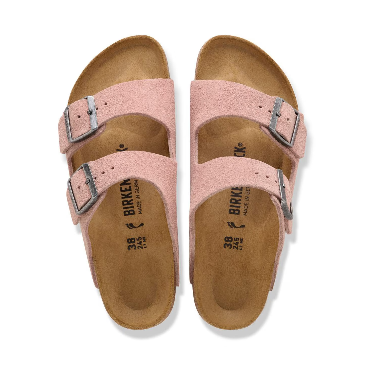 BIRKENSTOCK - Arizona Suede Leather Pink Clay