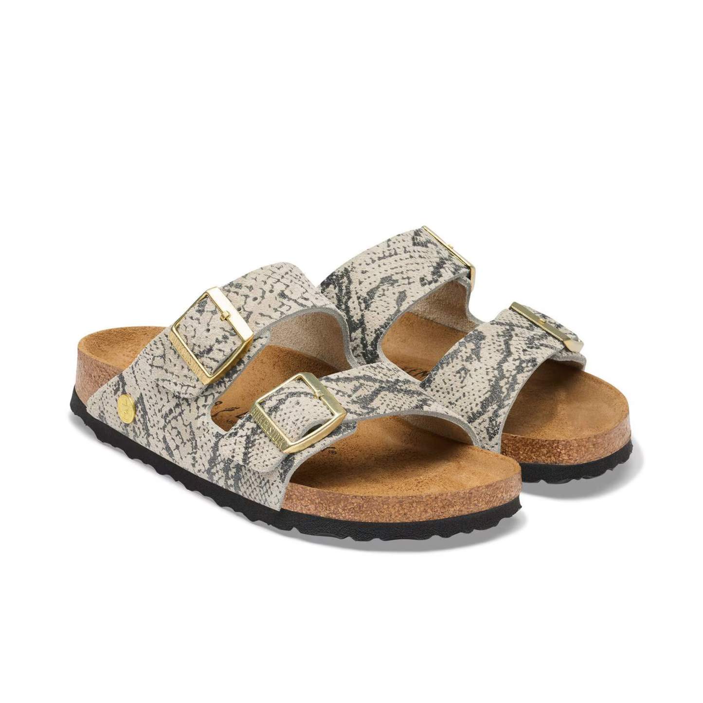 BIRKENSTOCK - Arizona Suede Leather Snake Oyster