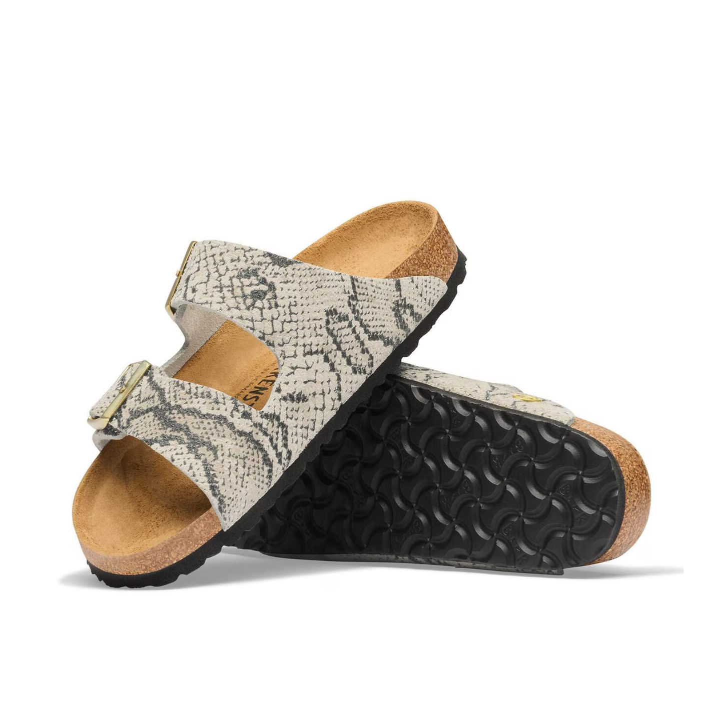 BIRKENSTOCK - Arizona Suede Leather Snake Oyster