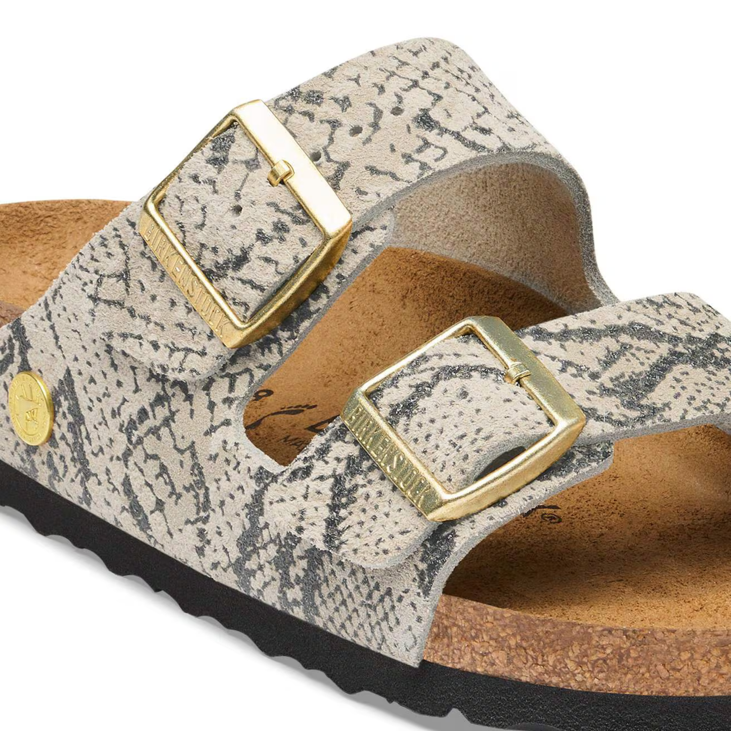 BIRKENSTOCK - Arizona Suede Leather Snake Oyster