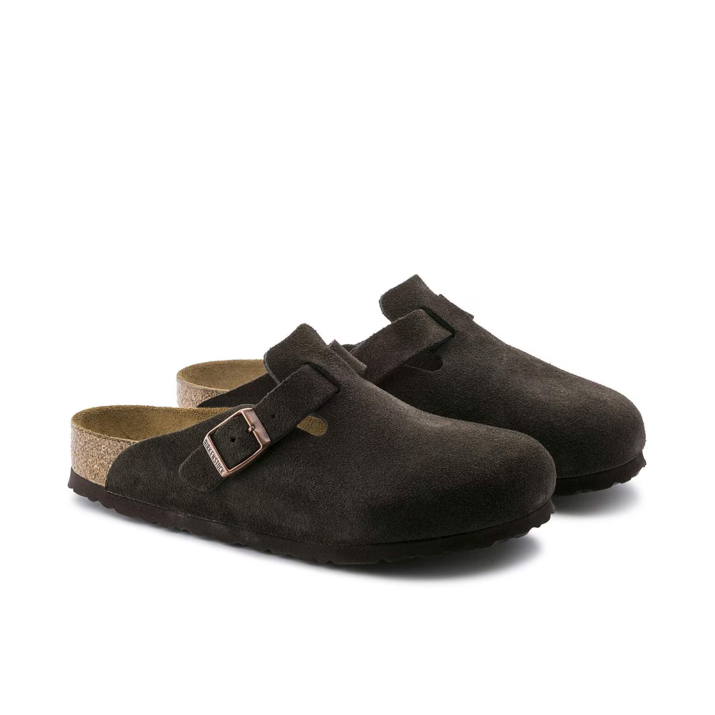 BIRKENSTOCK - Boston SFB Suede Leather Mocha