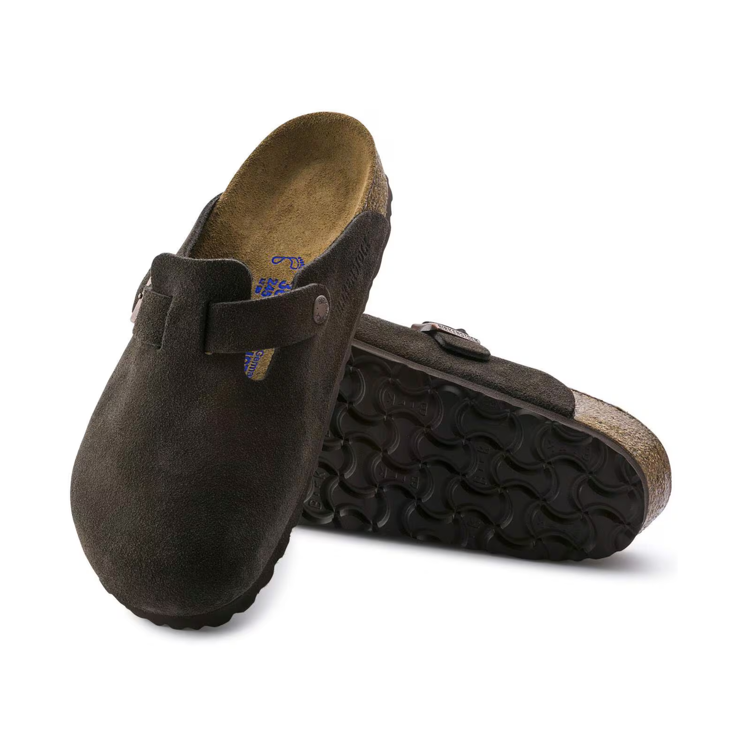 BIRKENSTOCK - Boston SFB Suede Leather Mocha