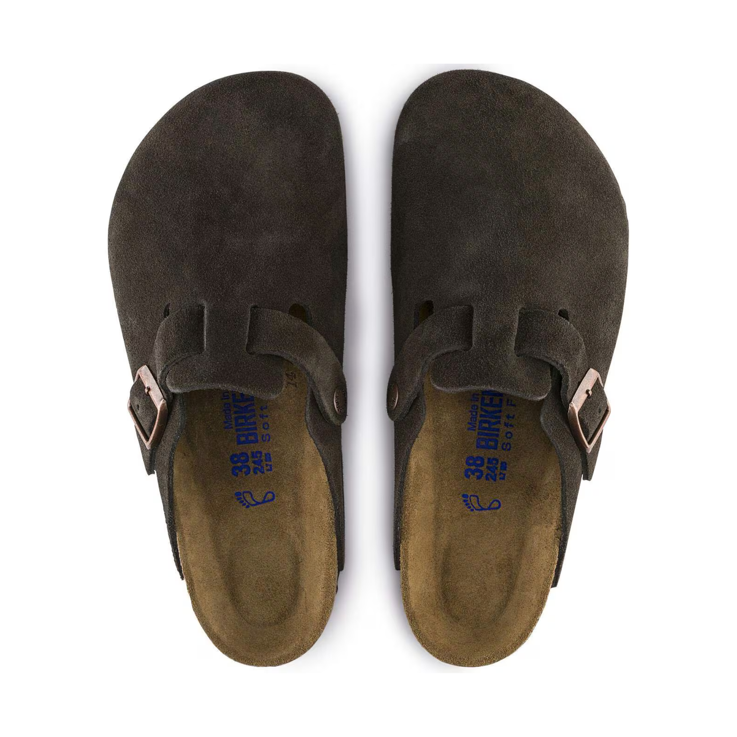 BIRKENSTOCK - Boston SFB Suede Leather Mocha