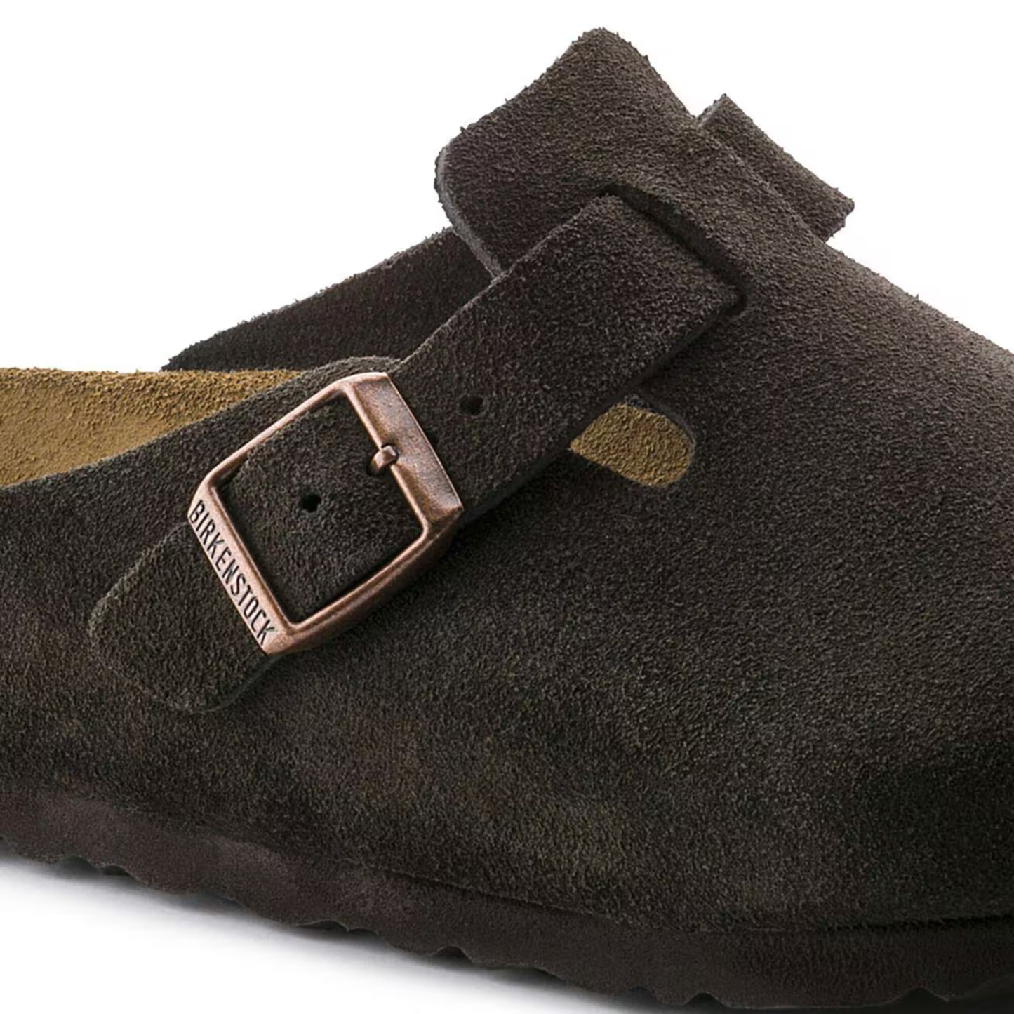 BIRKENSTOCK - Boston SFB Suede Leather Mocha