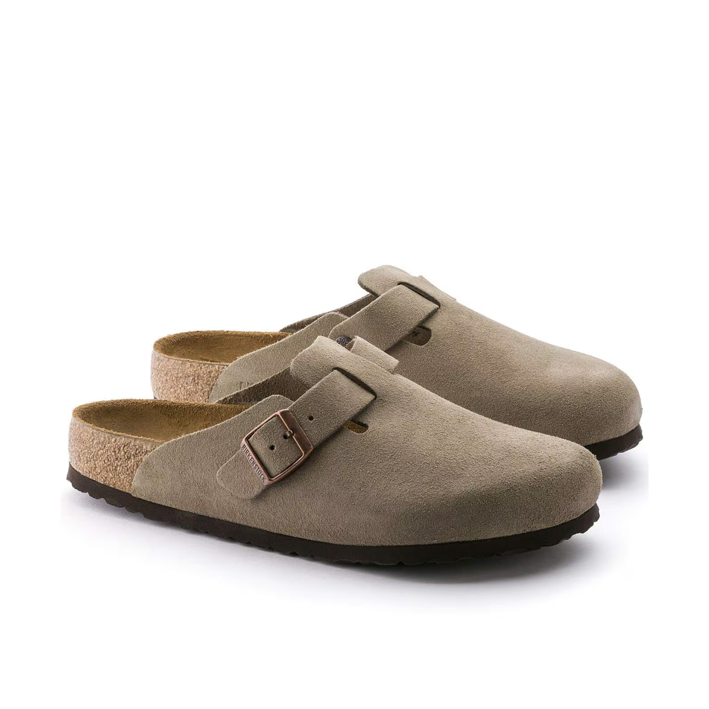 BIRKENSTOCK - Boston SFB Suede Leather Taupe