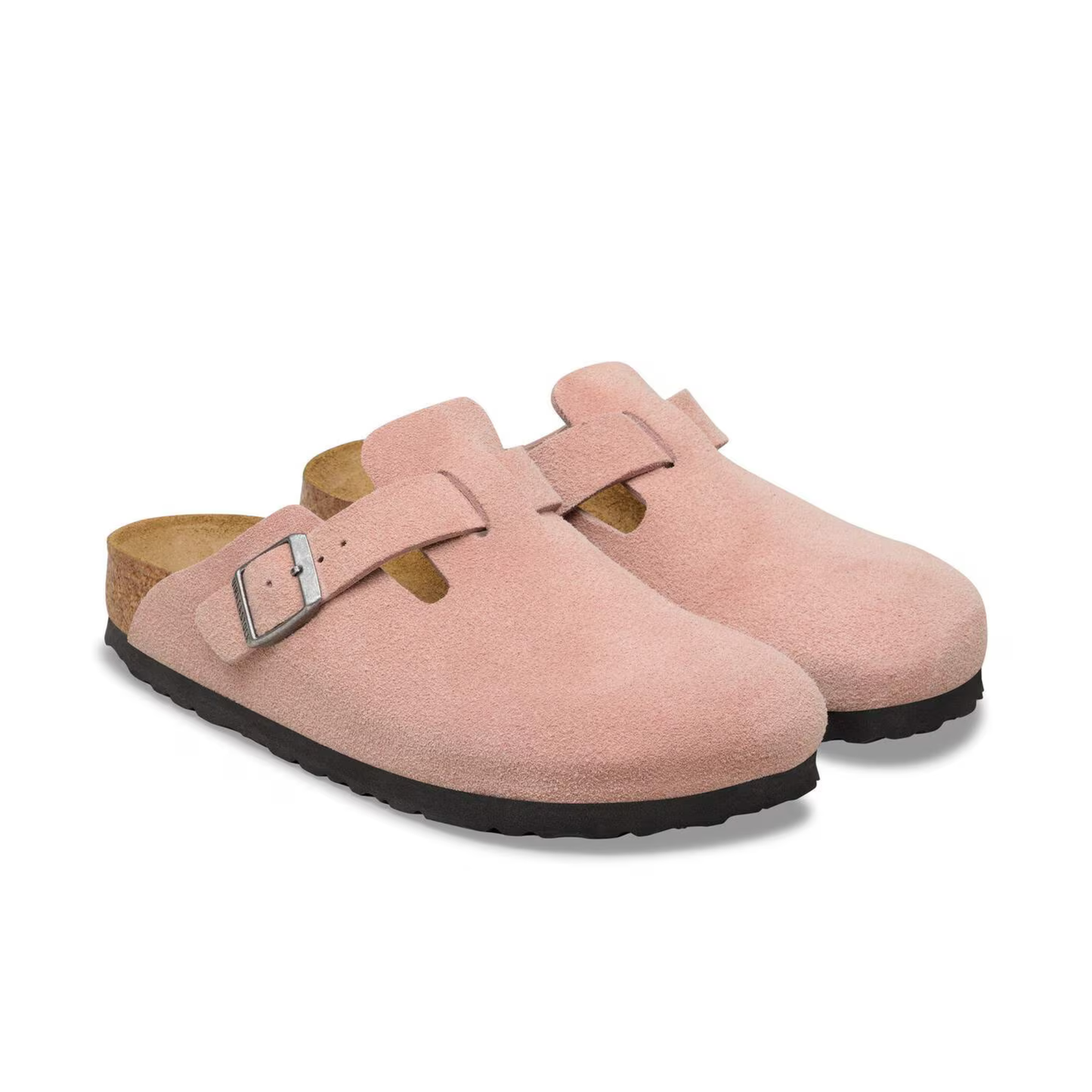 BIRKENSTOCK - Boston Suede Leather Pink Clay