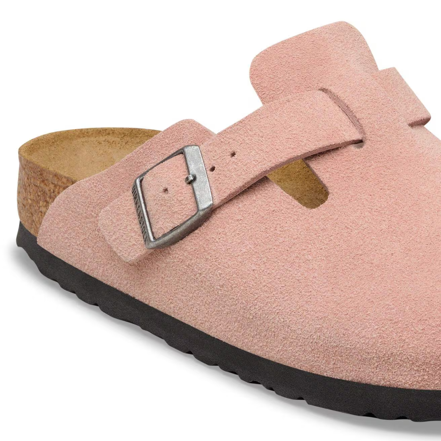BIRKENSTOCK - Boston Suede Leather Pink Clay