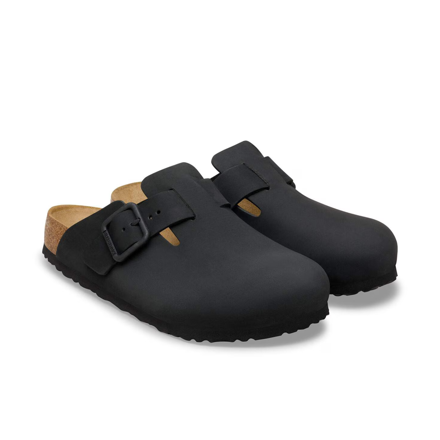 BIRKENSTOCK - Boston Wire Buckle Nubuck Leather Black