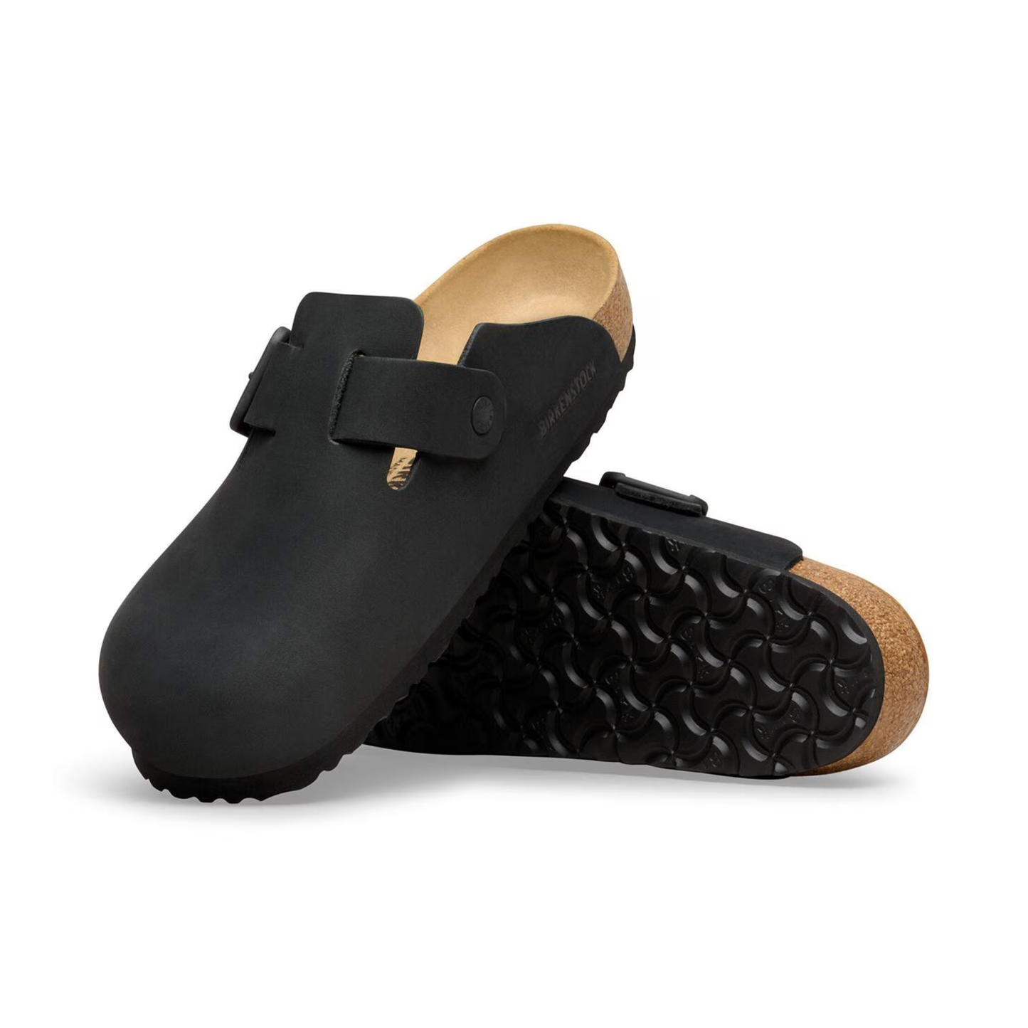 BIRKENSTOCK - Boston Wire Buckle Nubuck Leather Black
