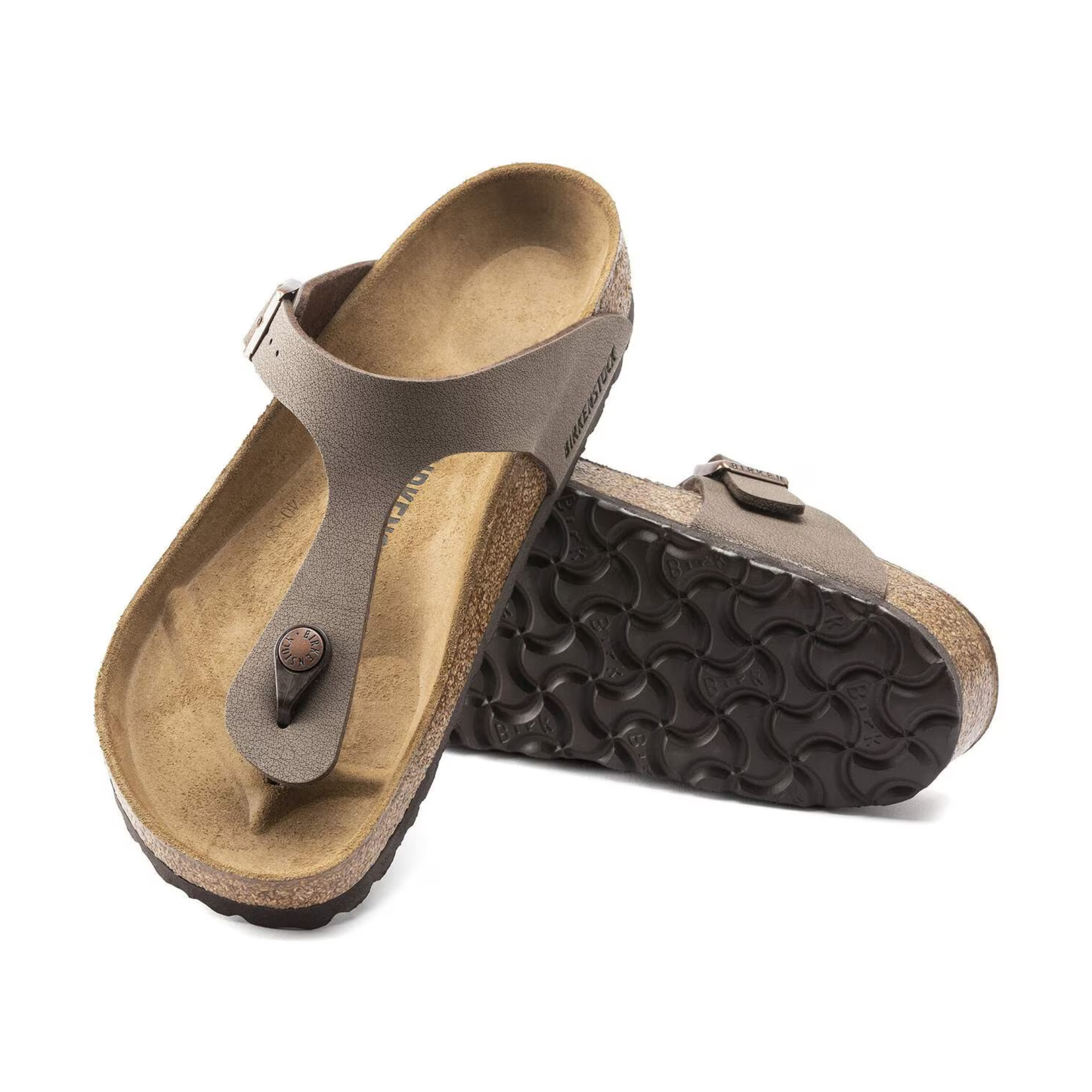 BIRKENSTOCK - Gizeh Birko Flor Nubuck Mocca