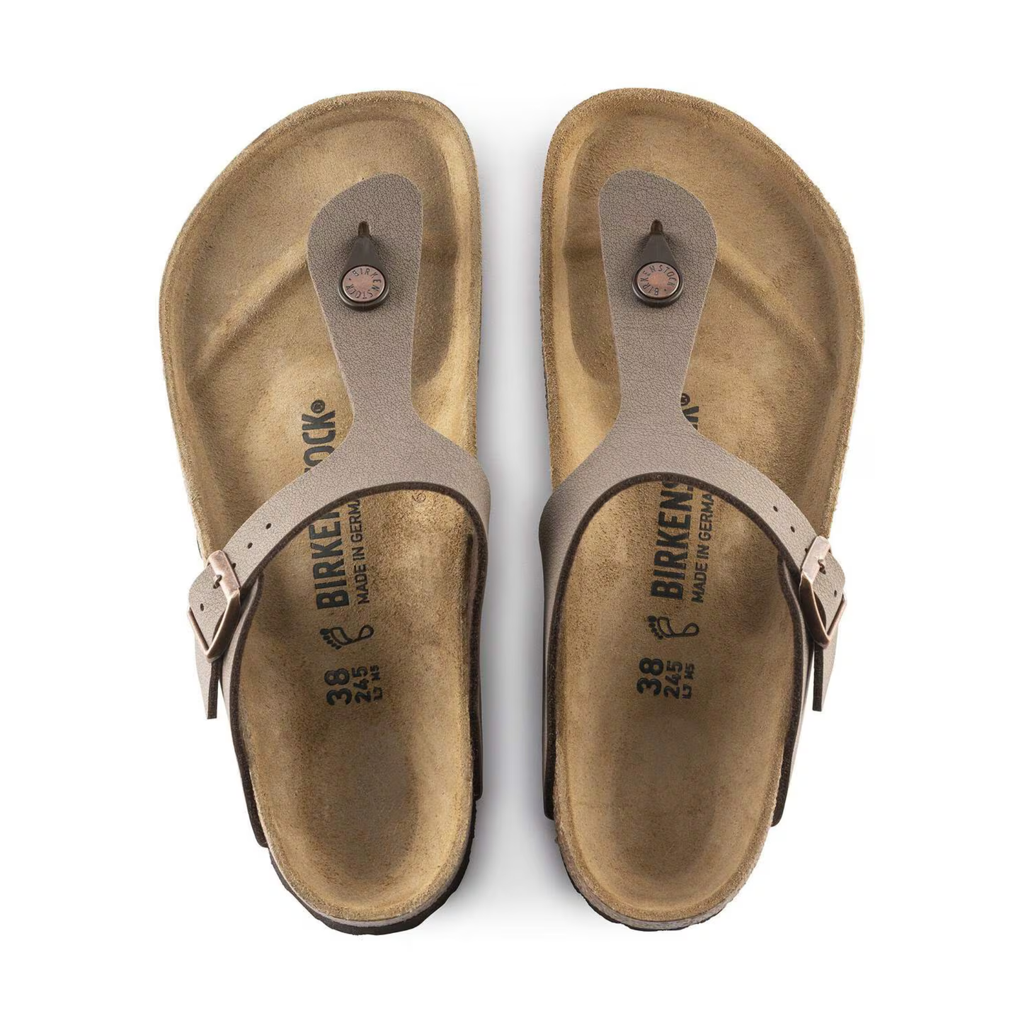 BIRKENSTOCK - Gizeh Birko Flor Nubuck Mocca