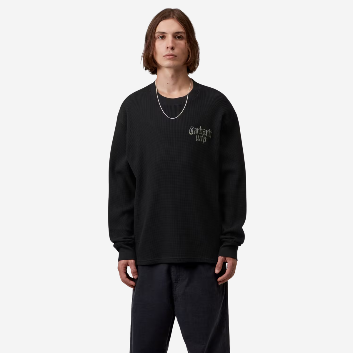 CARHARTT WIP - L\S Blackletter Waffle T-Shirt