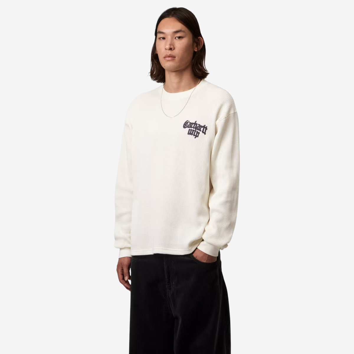CARHARTT WIP - L\S Blackletter Waffle T-Shirt