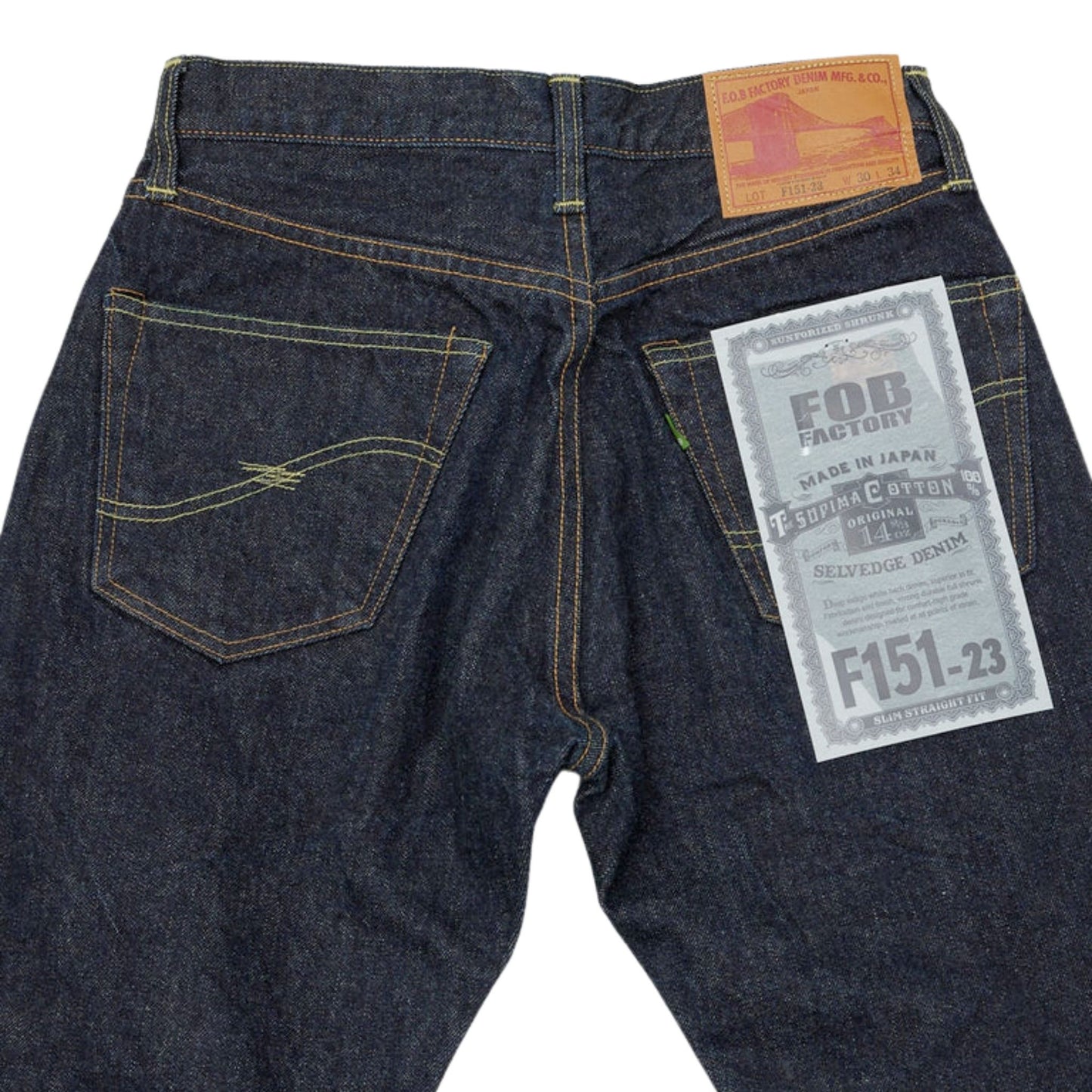 FOB FACTORY - F151-23 14.75oz Slim Straight Jeans