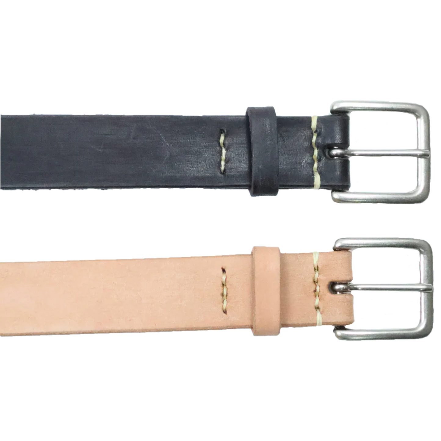 FULL COUNT - 6218 "Natural" Wild Cowhide Leather Narrow Belt