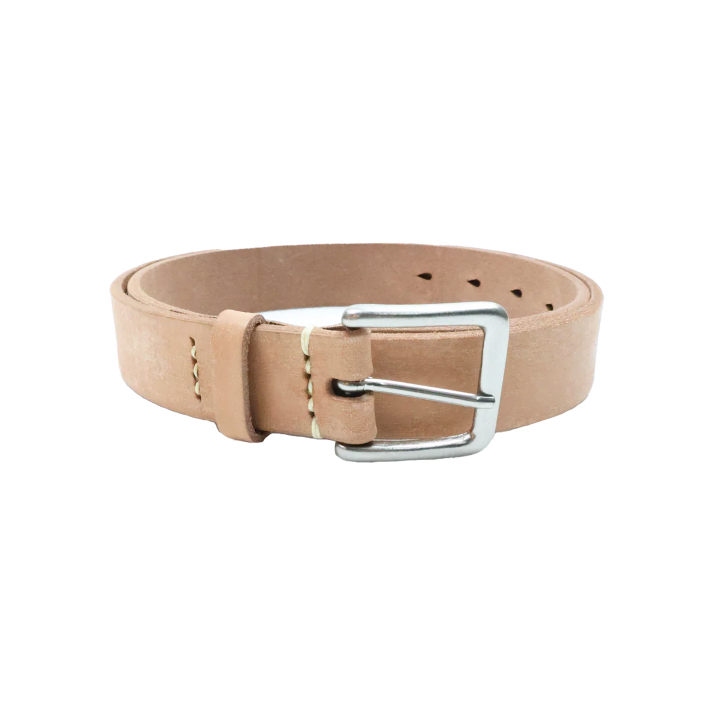 FULL COUNT - 6218 "Natural" Wild Cowhide Leather Narrow Belt