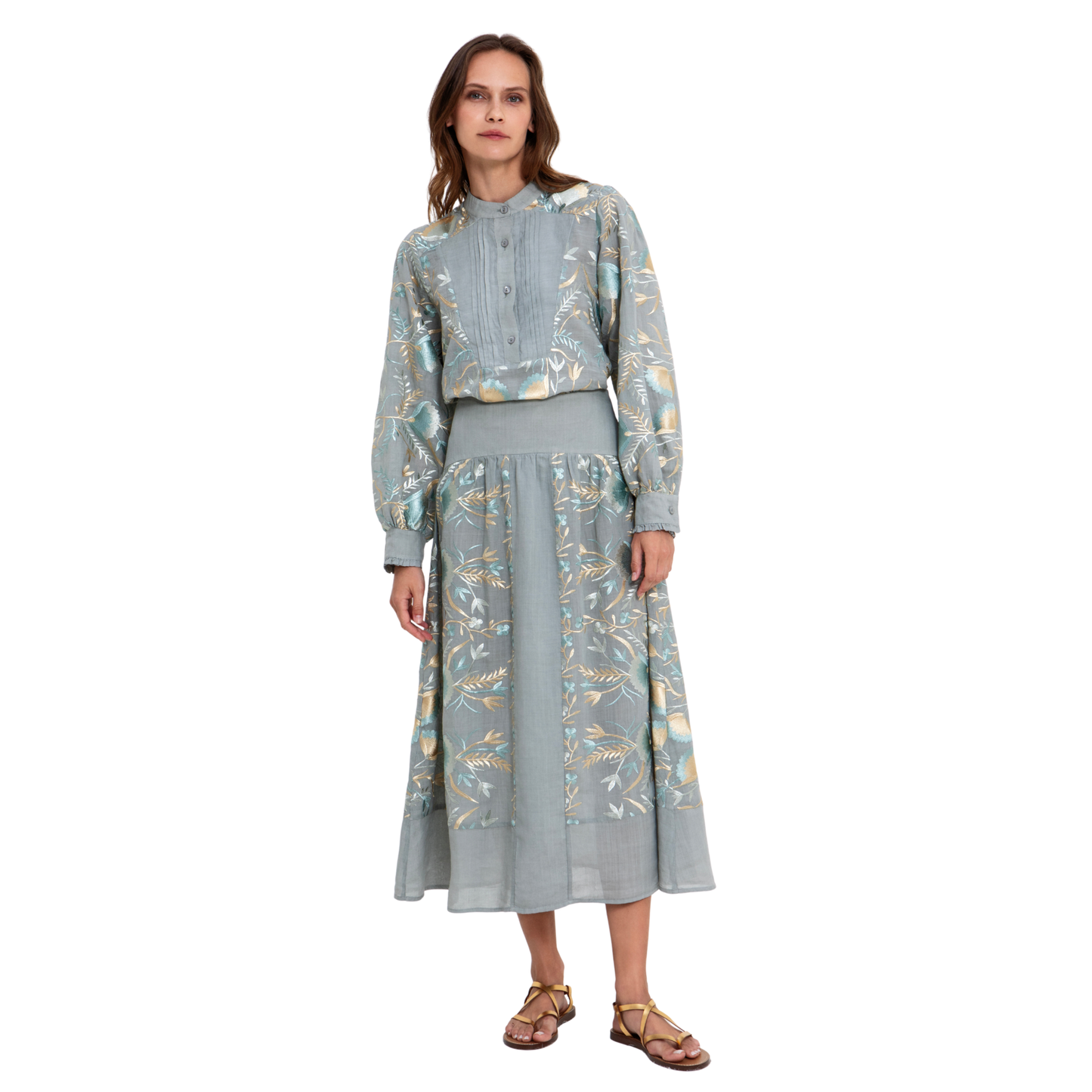 GREEK ARCHAIC KORI - Long Skirt Blossom Gatherings