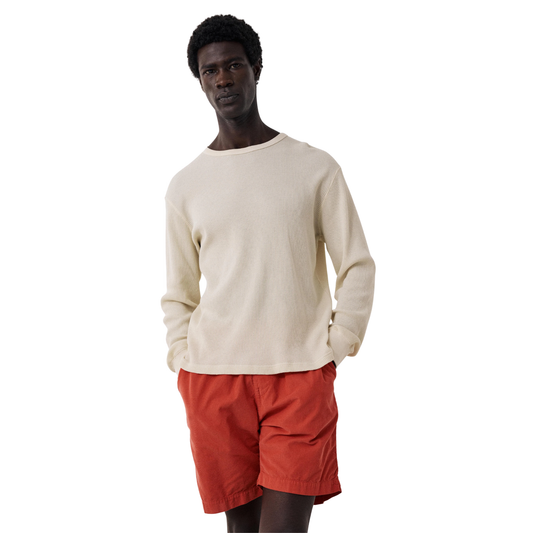 HARTFORD - L\S Waffle Knitted Embossed Cotton T-Shirt