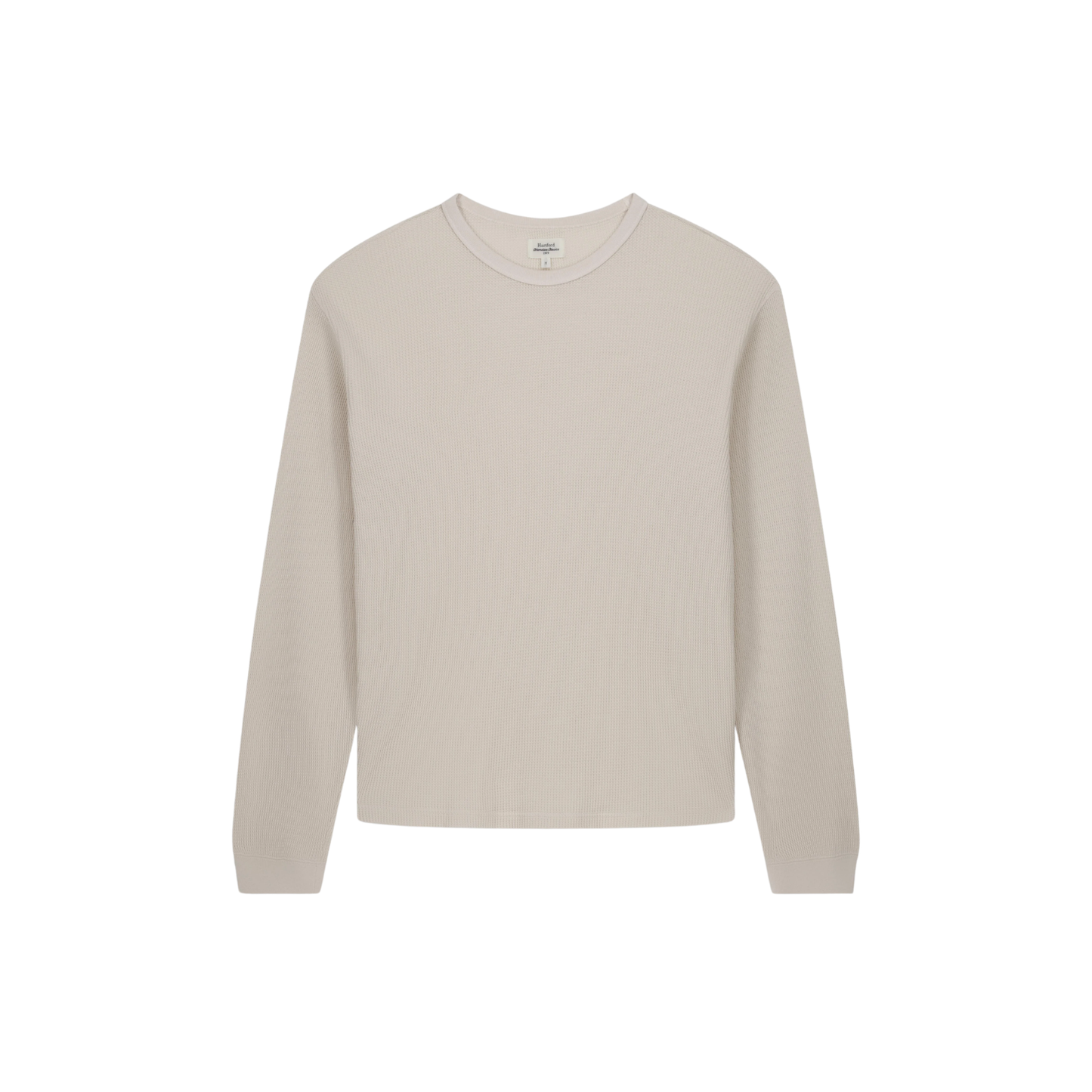 HARTFORD - L\S Waffle Knitted Embossed Cotton T-Shirt