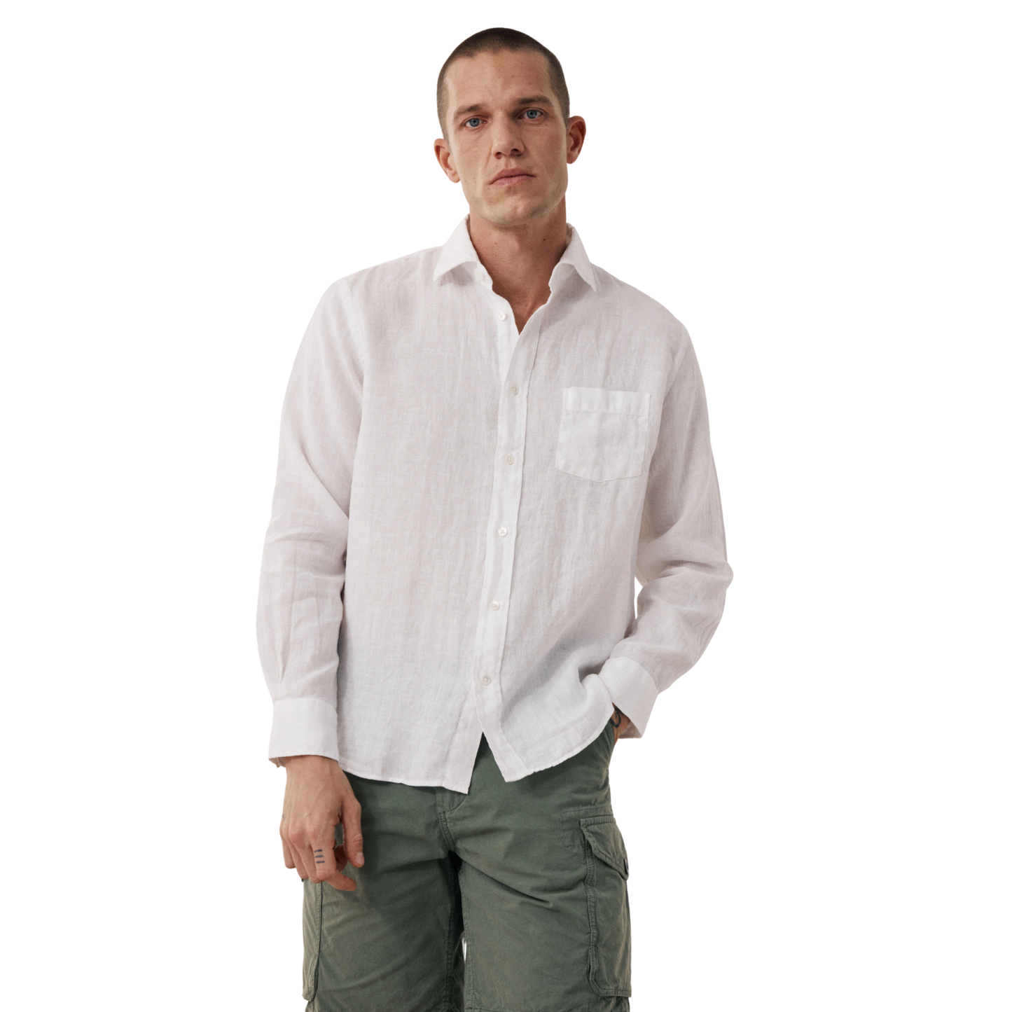 HARTFORD - Paul Pat Woven Linen Shirt
