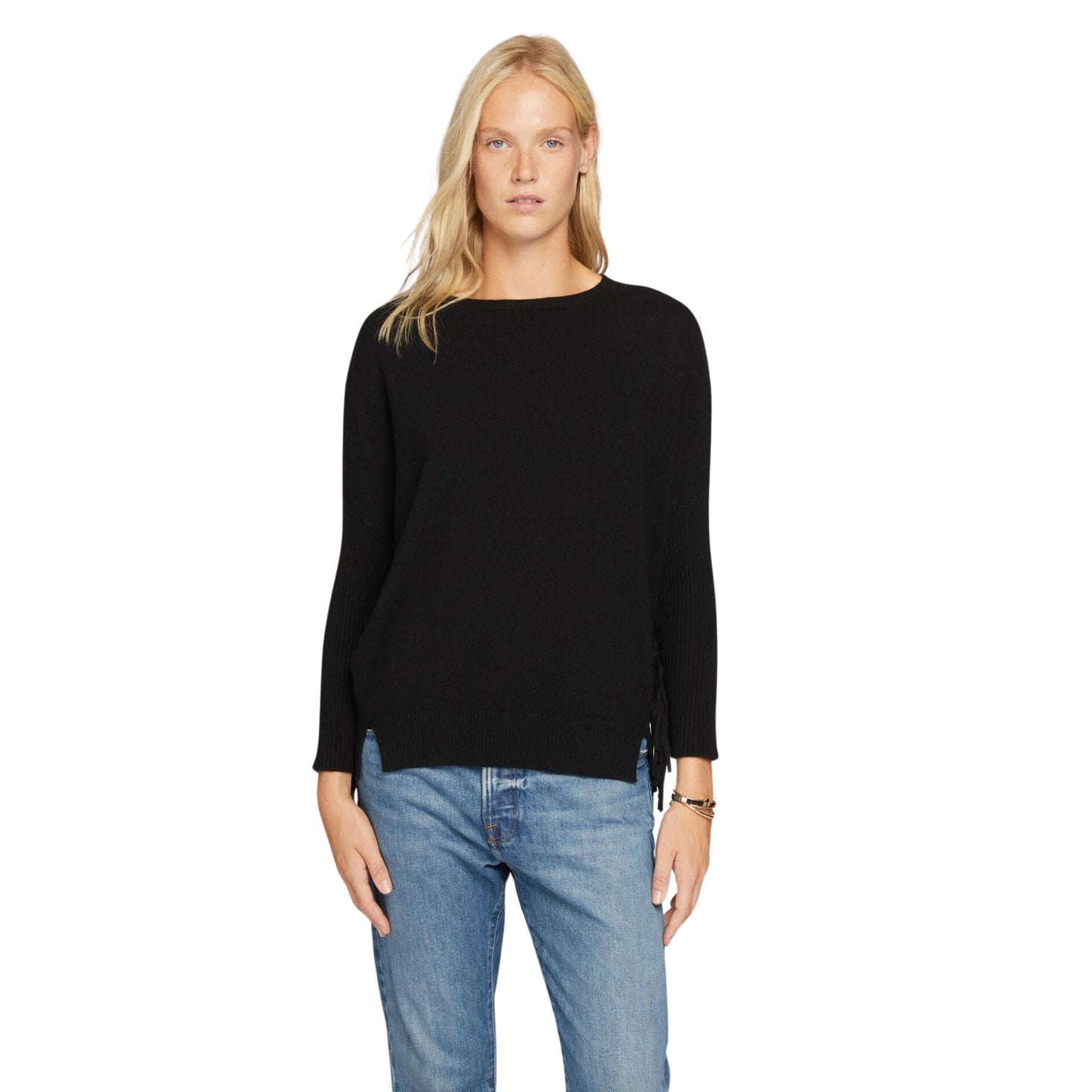 KUJTEN - W' Ayade Fringed Sleeves Sweater