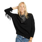 KUJTEN - W' Ayade Fringed Sleeves Sweater