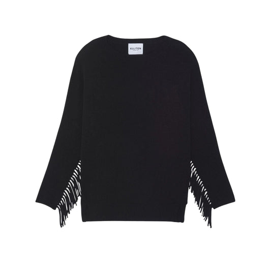 KUJTEN - W' Ayade Fringed Sleeves Sweater