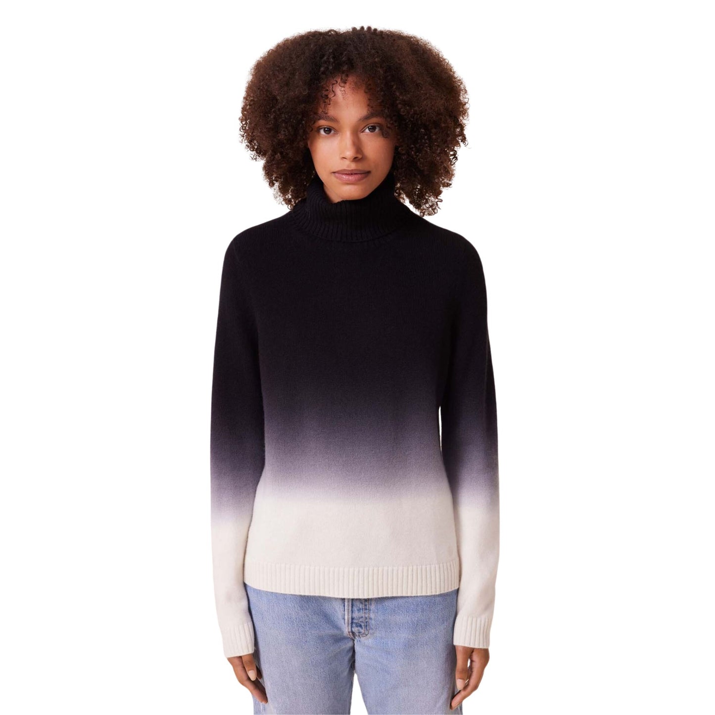 KUJTEN - W' Mochi Dip Dye Turtleneck Sweater