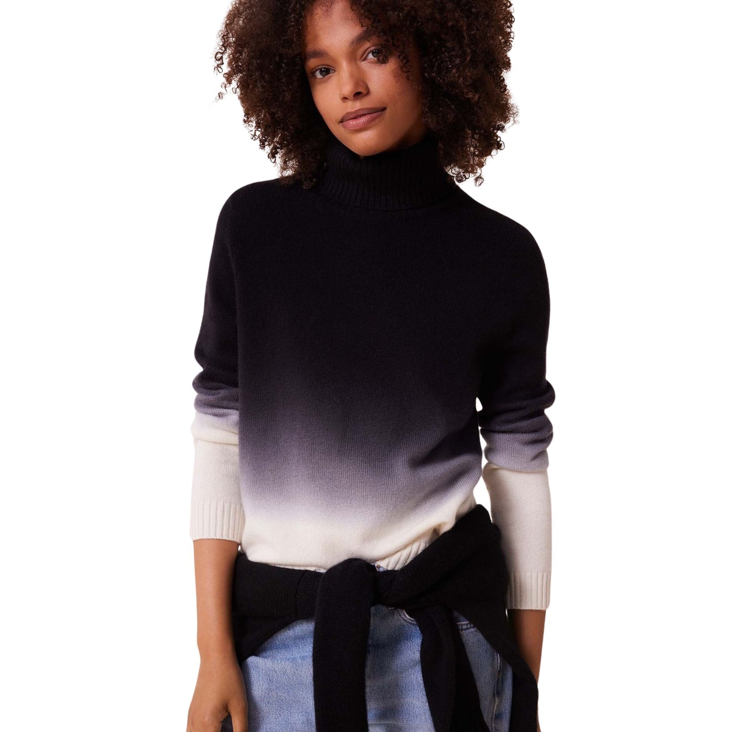 KUJTEN - W' Mochi Dip Dye Turtleneck Sweater