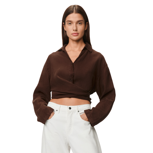 LOIS - Pia Linen Chocolate Martini Shirt