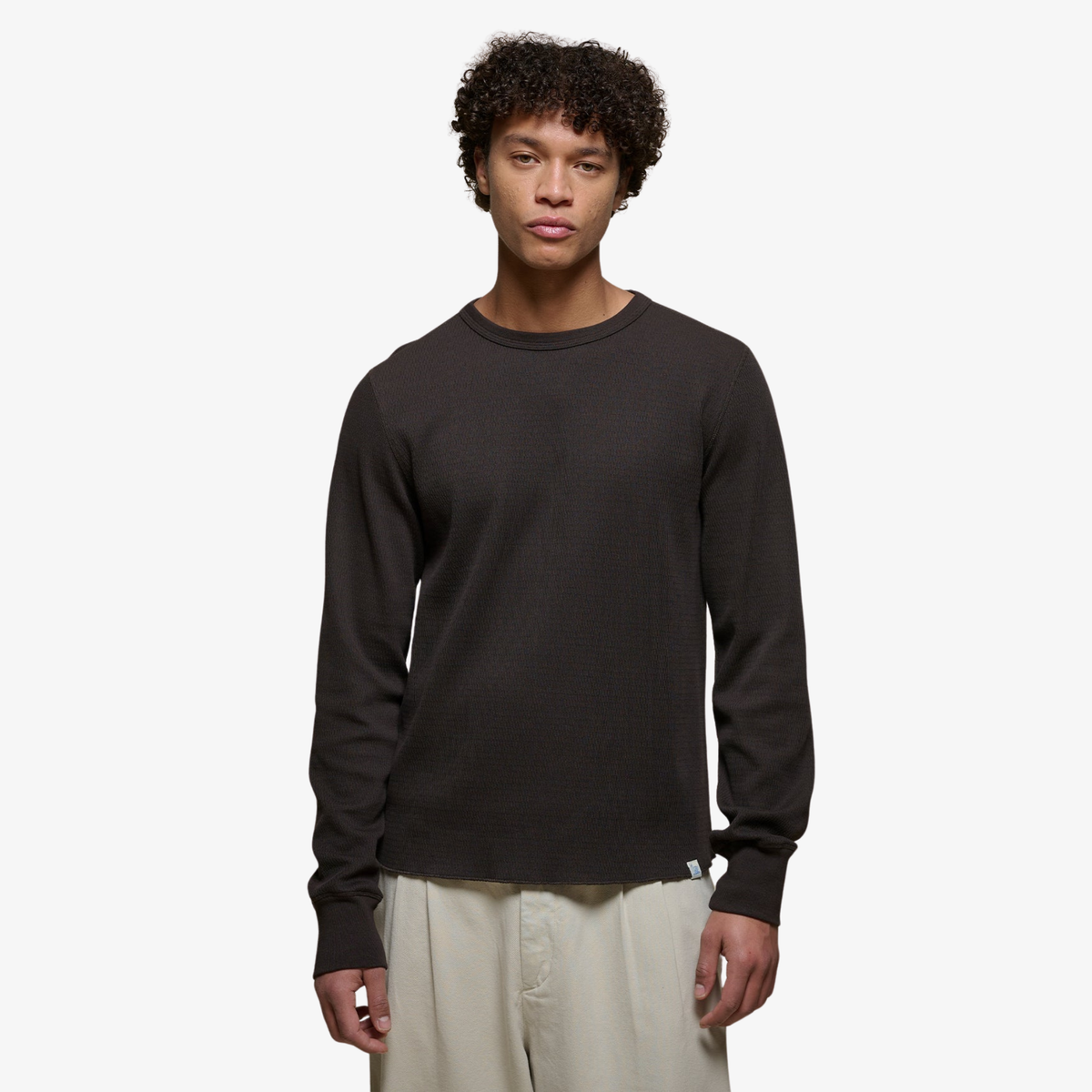 MERZ SCHWANEN - Diamond Pattern Cotton Thermal Long Sleeve