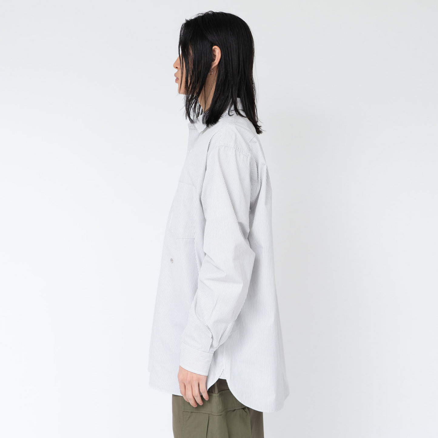 NANAMICA - Regular Collar Stripe Wind Shirt