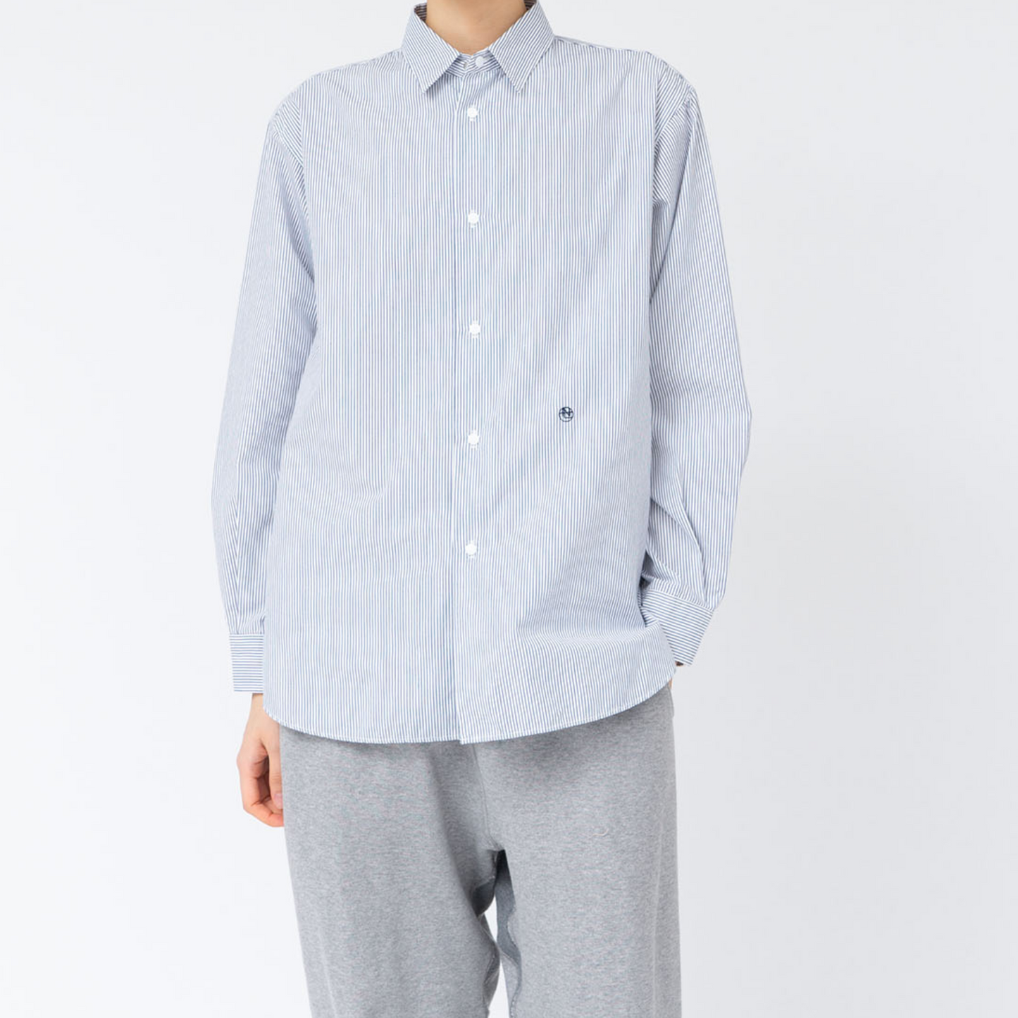 NANAMICA - Regular Collar Stripe Wind Shirt