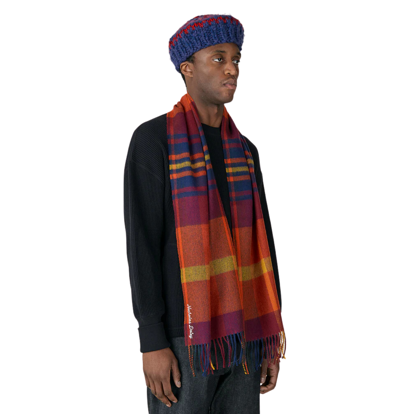 NICHOLAS DALEY - Tartan Lambswool Scarf