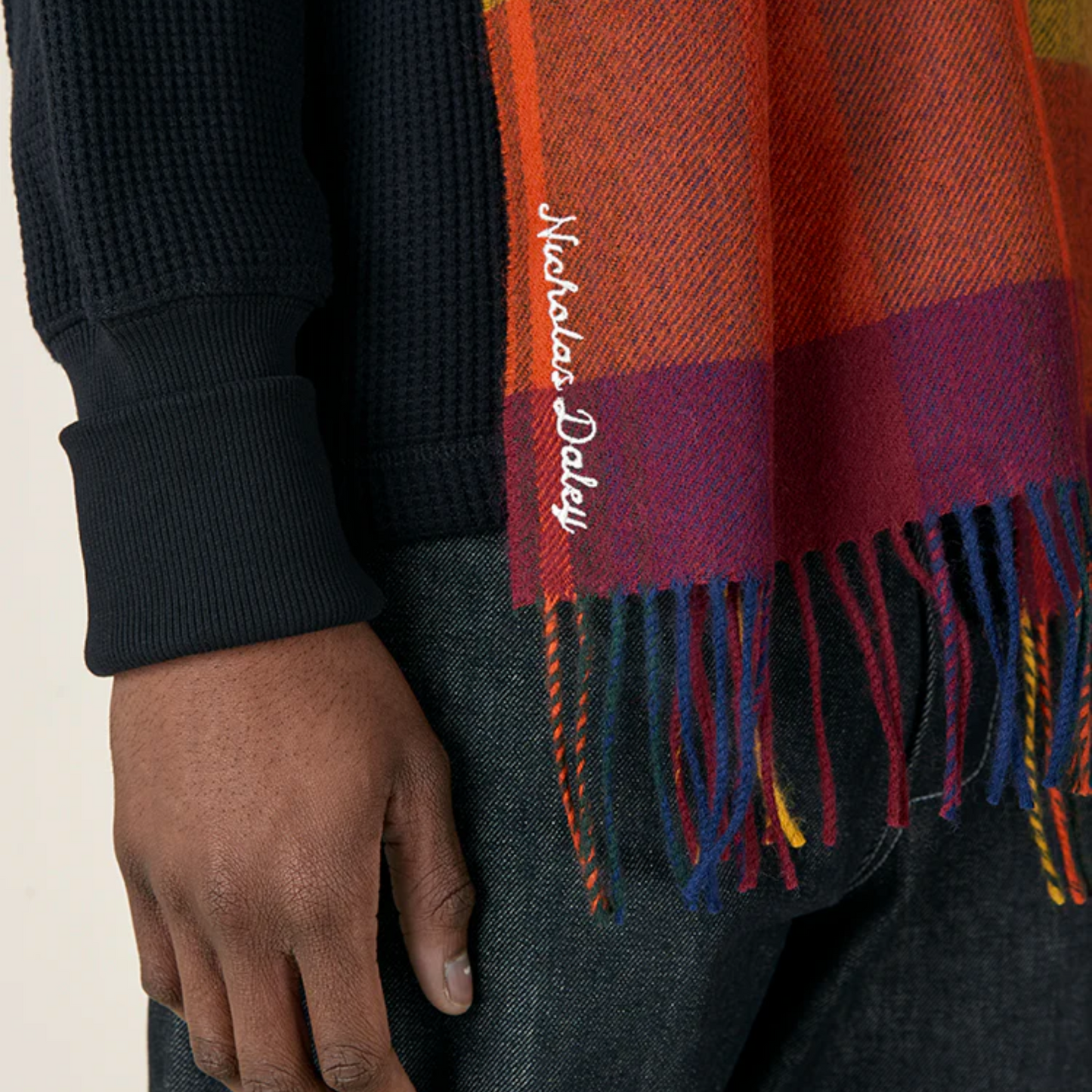 NICHOLAS DALEY - Tartan Lambswool Scarf