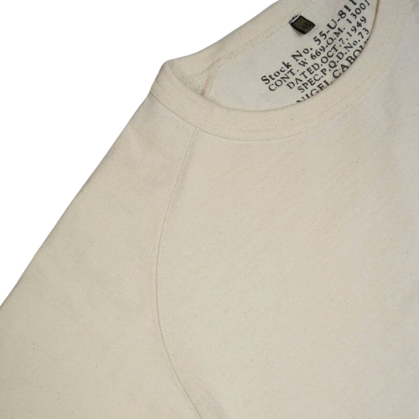 NIGEL CABOURN - 9.5oz Basic T-shirt Off White